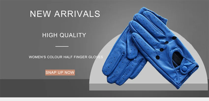 Women's Single-Layer Unlined Thin Driving Leather Gloves Hollow Style Outdoor Cycling Driver Gloves Free Shipping