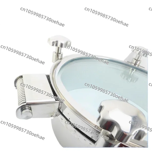 304 Sanitary Grade Large Glass Pressure Manhole Stainless Steel Flange Sight Glass Window Visual Hand Hole Winemaking