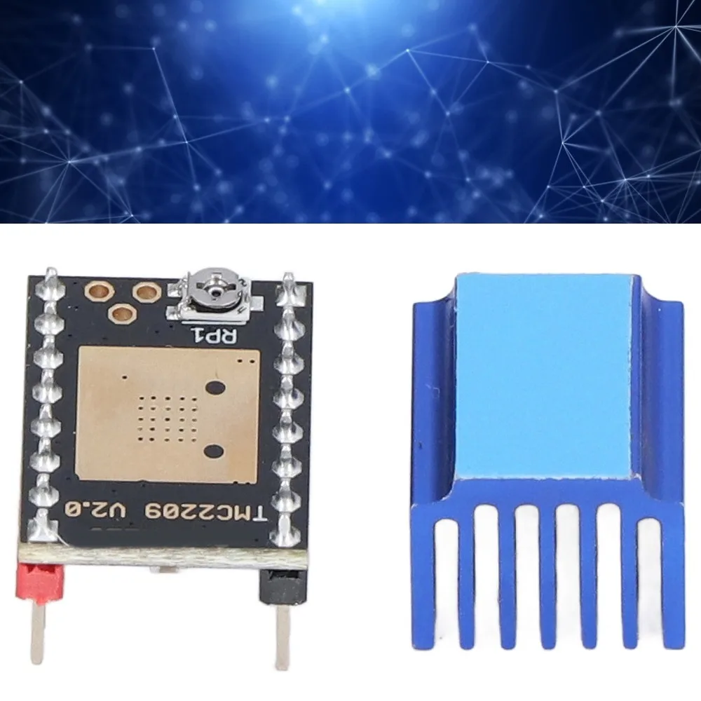 2pcs UART Mode Stepper Motor Driver Heat Sink Super Silent Motor Drive Module Ultra Quiet Step/DIR Mode Stepper Motor Module