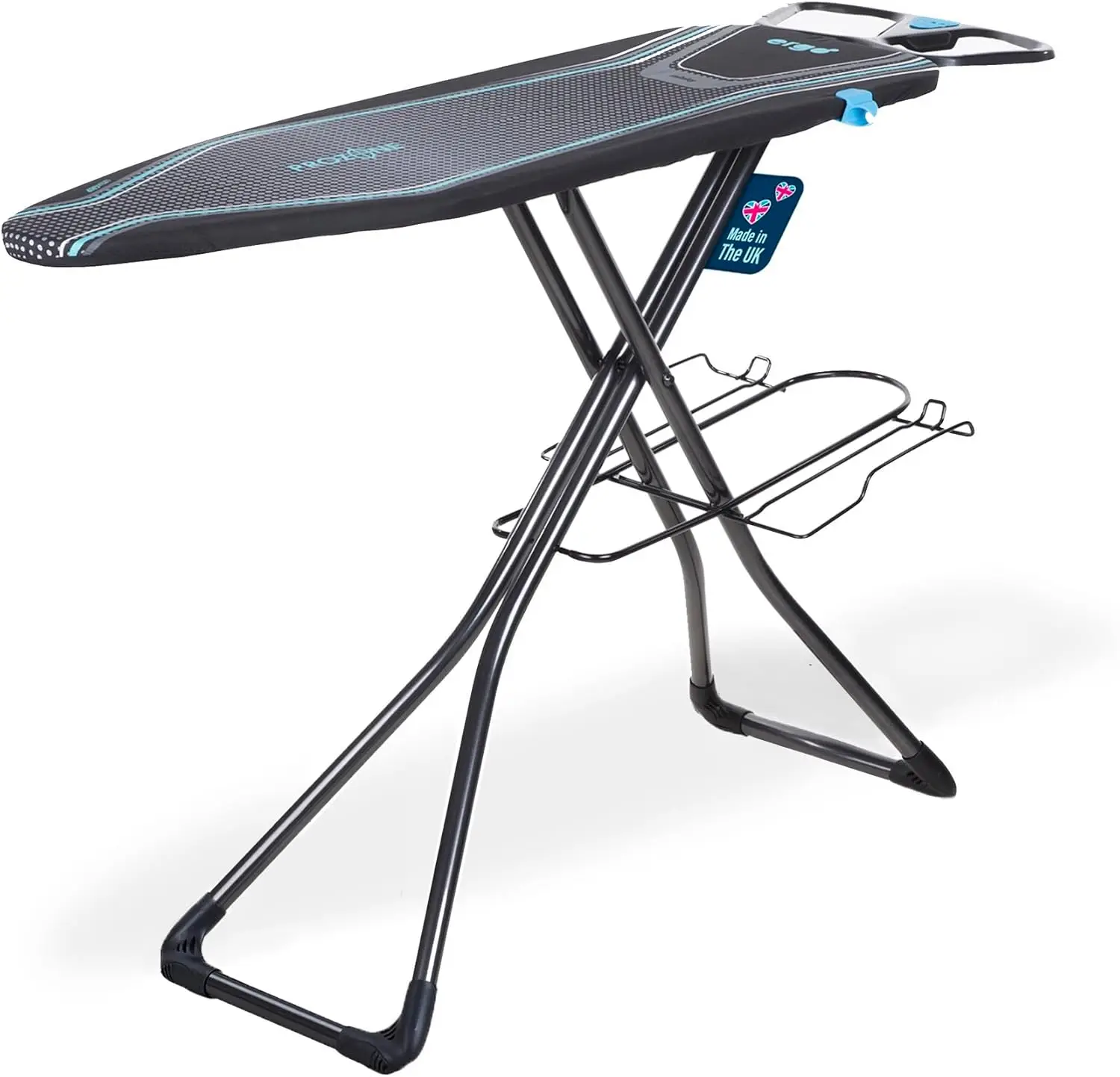 

Freestanding Full Size Ironing Board Made In Uk With Heat Reflective Cover Thick Felt Underlay Large Ironing Surface