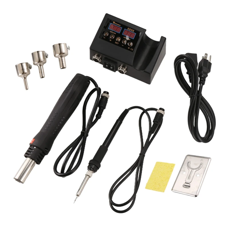 

2In1 Soldering Station 8898 Digital Display Welding Rework Station Electric Soldering Iron Hot Air Repair Tools