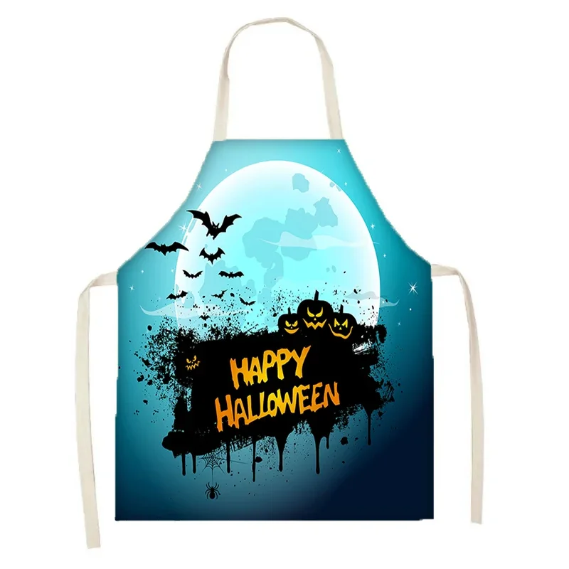 Halloween Decoration Atmosphere Apron Kitchen Unisex Apron Children\'s Anti-fouling Apron