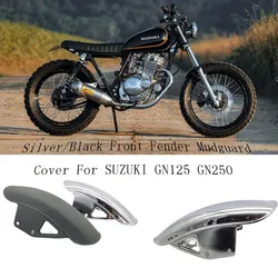 Motorcycle Front Fender Mud Flap Guard Fairing Mudguard Cover for Suzuki GN125 GN250 Black Motorbike Mudguards Cafe Racer