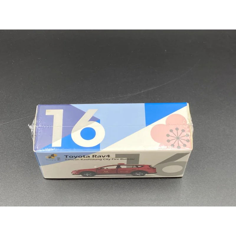 Diecast Minúsculo Escala 1:64 Toyota Rav4 # 16 Taiwan Polícia Motor de Futebol Liga Modelo de Carro Brinquedo Colecionável Presente Lembrança Ornamento de Exibição