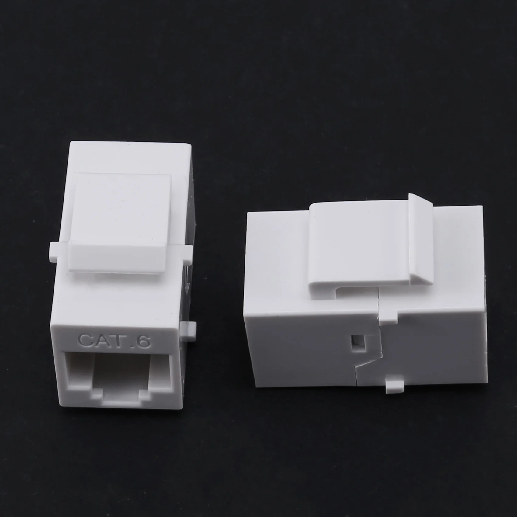 10Pcs RJ45 Connector Keystone Jack Cat6 Extension Coupler Ethernet Network LAN Cat 6 Coupler Jacks Extend Adapter,White