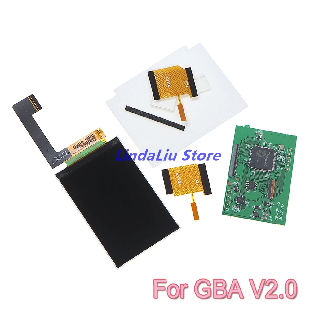 1 ชุดความสว่างสูง V2 IPS LCD สําหรับ Nintend GBA คอนโซล V2.0 หน้าจอ LCD สําหรับ GBA คอนโซล