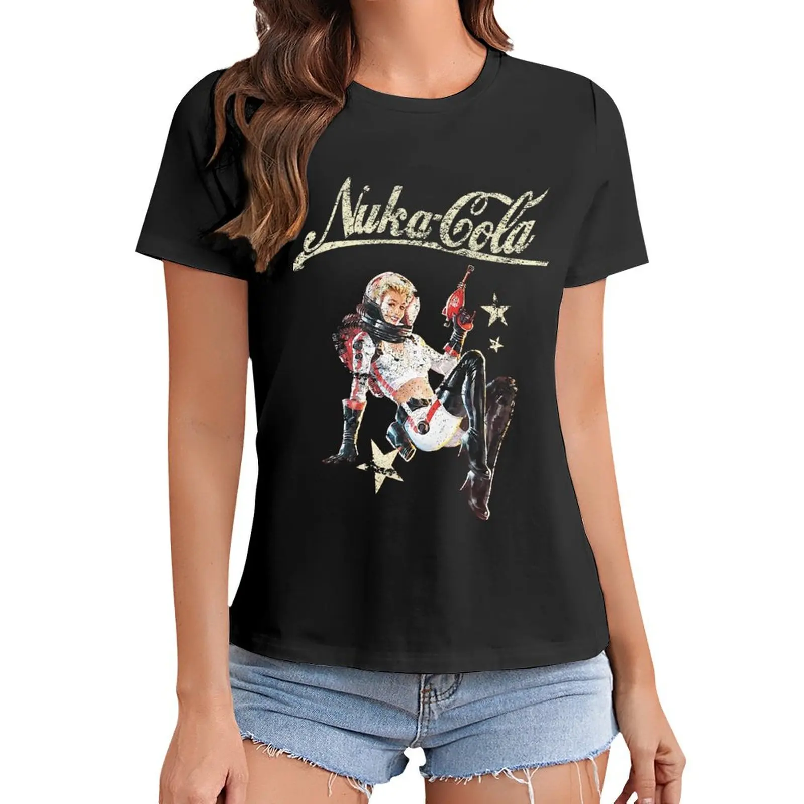 

Nuka Pinup T-Shirt sports fans female sweat t-shirt dress for Women plus size