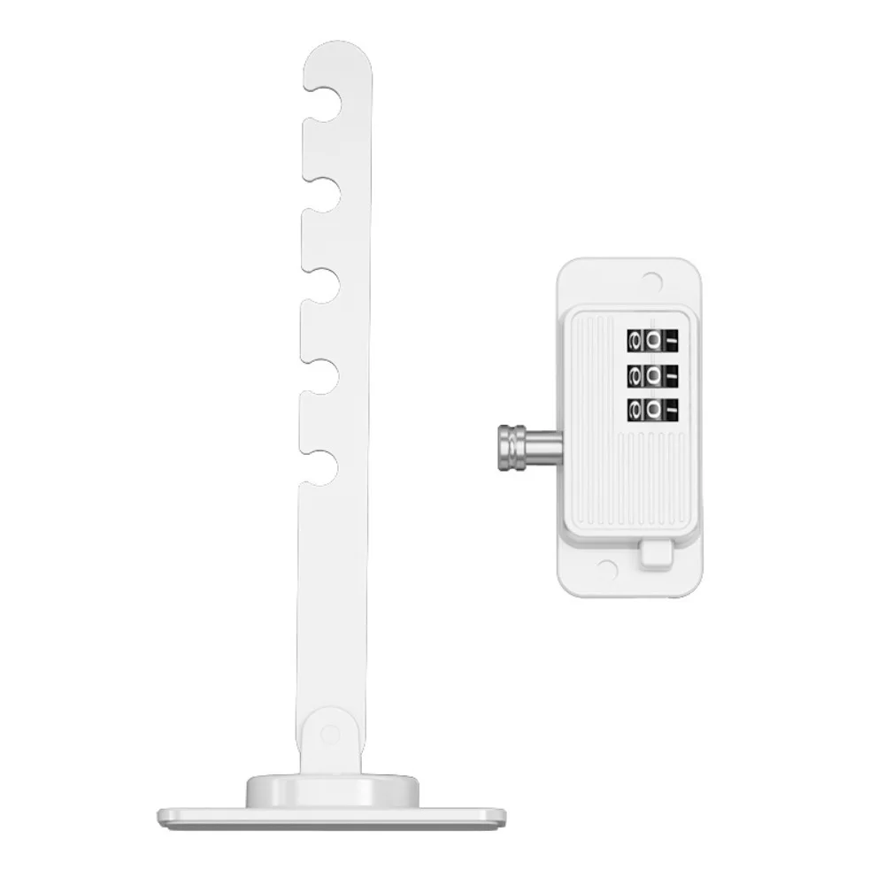 Self-adhesive Window Safety Lock Punch-free Strong Fixation Coded Lock System Rust-proof 3/5 Gear Child Protection Lock Unisex