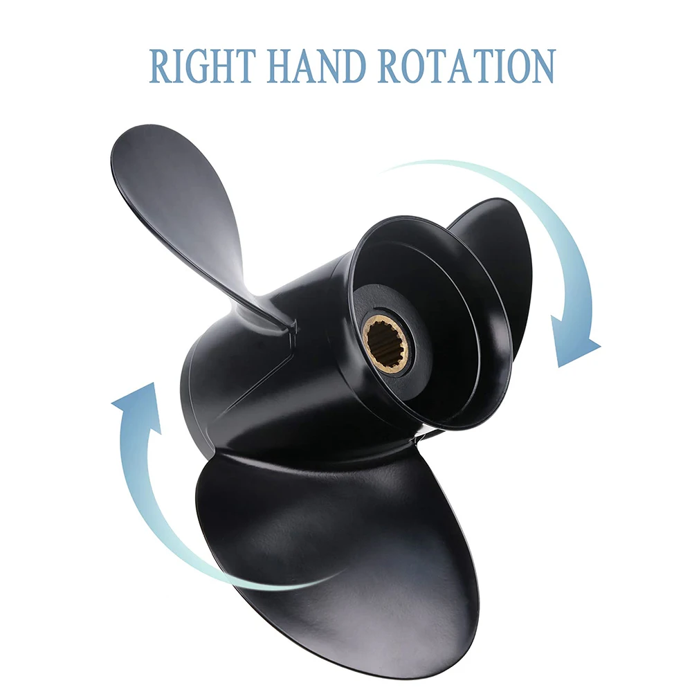 9x9 Aluminum Propeller for Mercury Outboard Motor 6HP 8HP 9.9HP 15HP 8 Tooth Spline 48-828156A12 Boat Engine