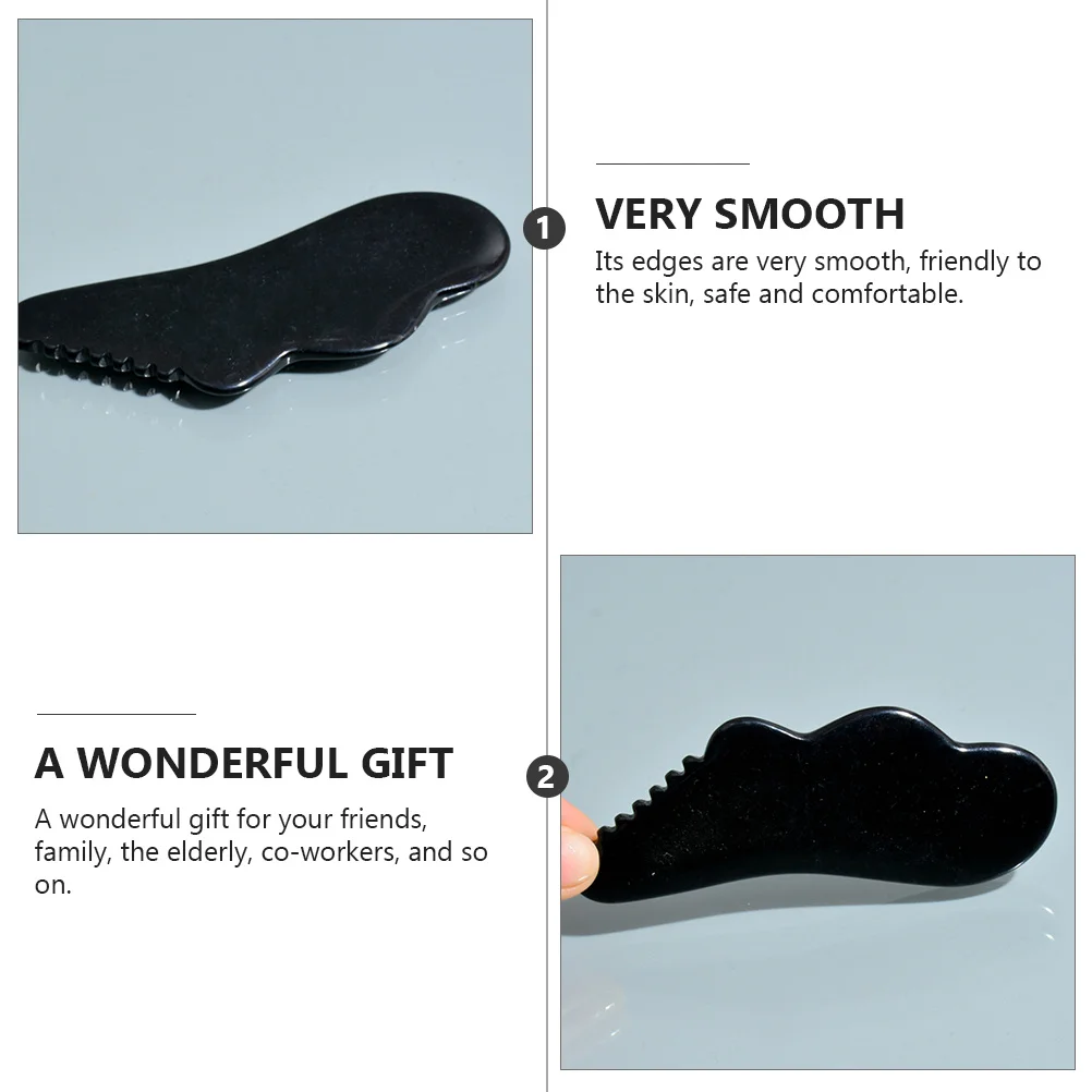 

1Pcs Durable Obsidian Massaging Comb Ergonomic Body Scraping Comb Face Neck Leg Massage Body Massager