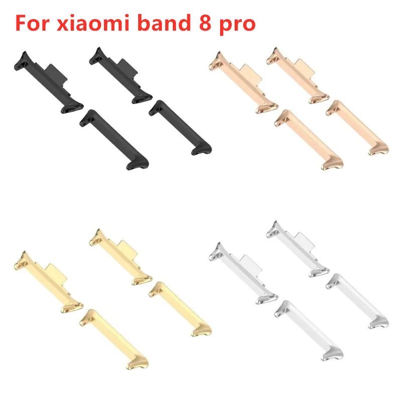 2 шт. разъем адаптера для Xiaomi Mi Band 8 Pro ремешок для часов из нержавеющей стали браслет аксессуары