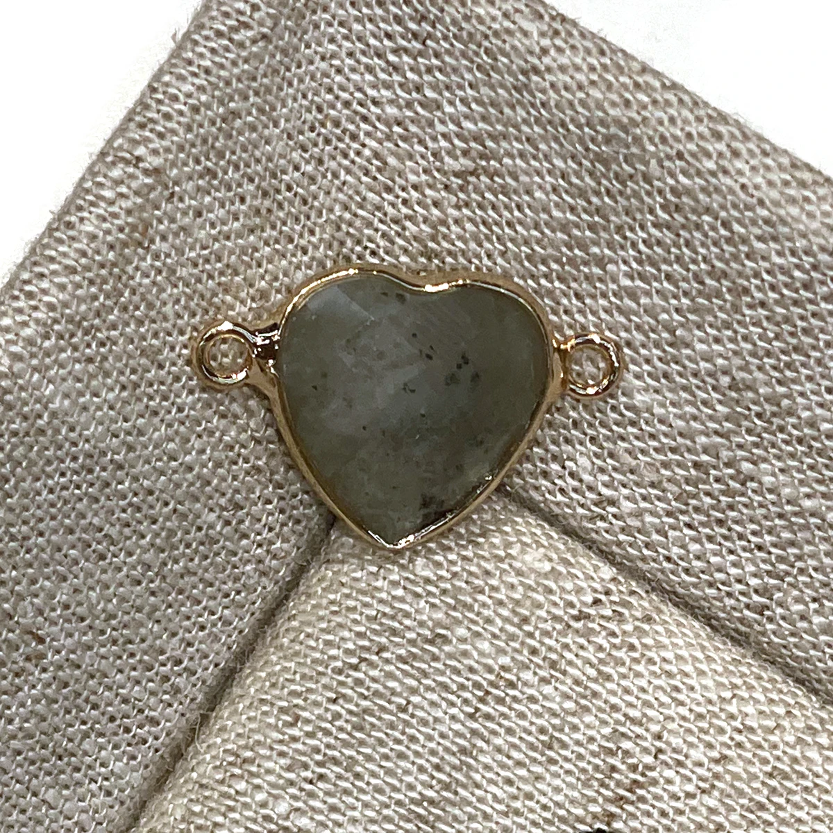 2 Stück Verbindungsstücke aus Naturstein mit Goldrand, facettiert, 13x20mm, für Schmuckherstellung, DIY-Halskette, Armband, Ohrringe, Zubehör – Detail 1