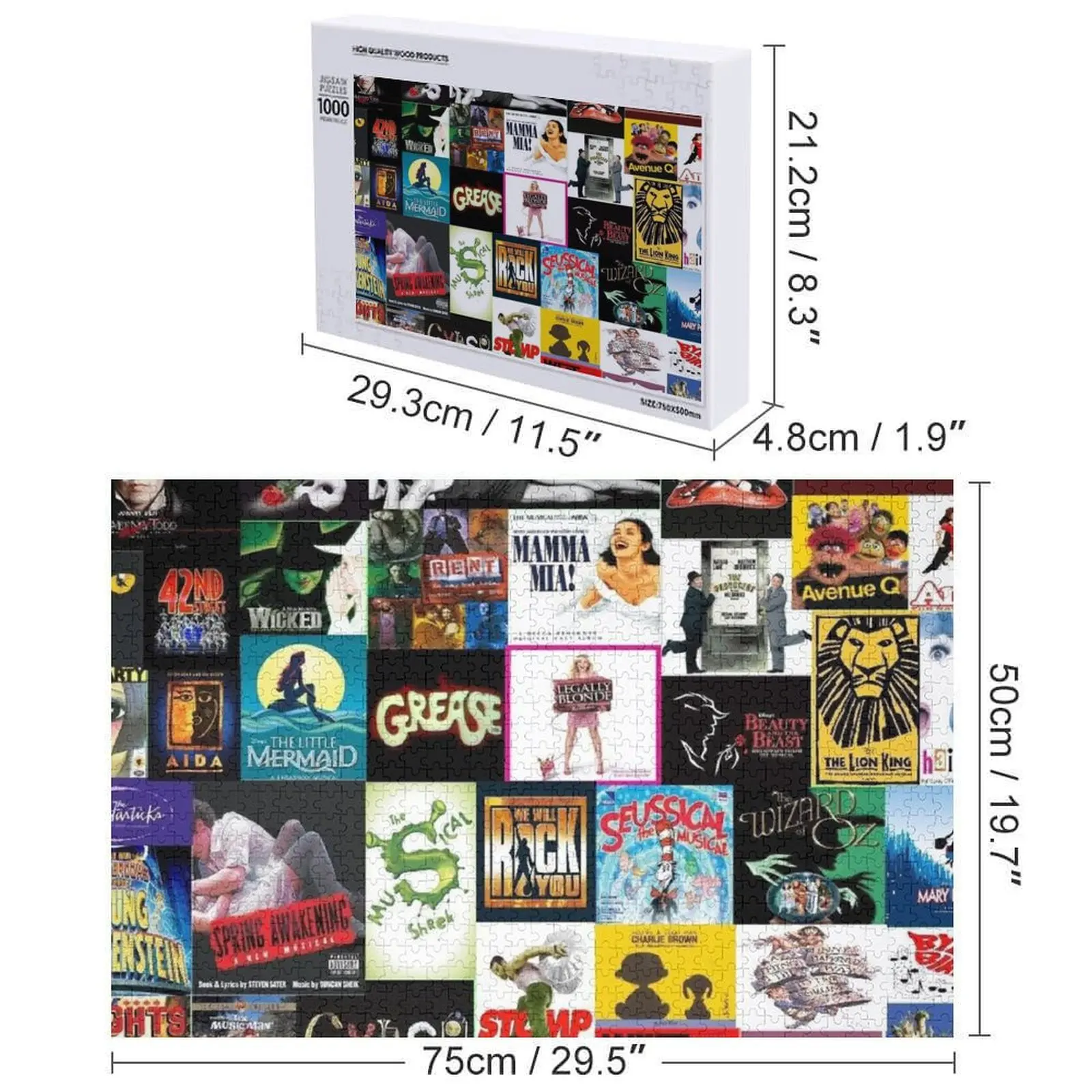 Broadway Musical Collage 2 Jigsaw Puzzle Custom Kids Toy Custom Photo Puzzle