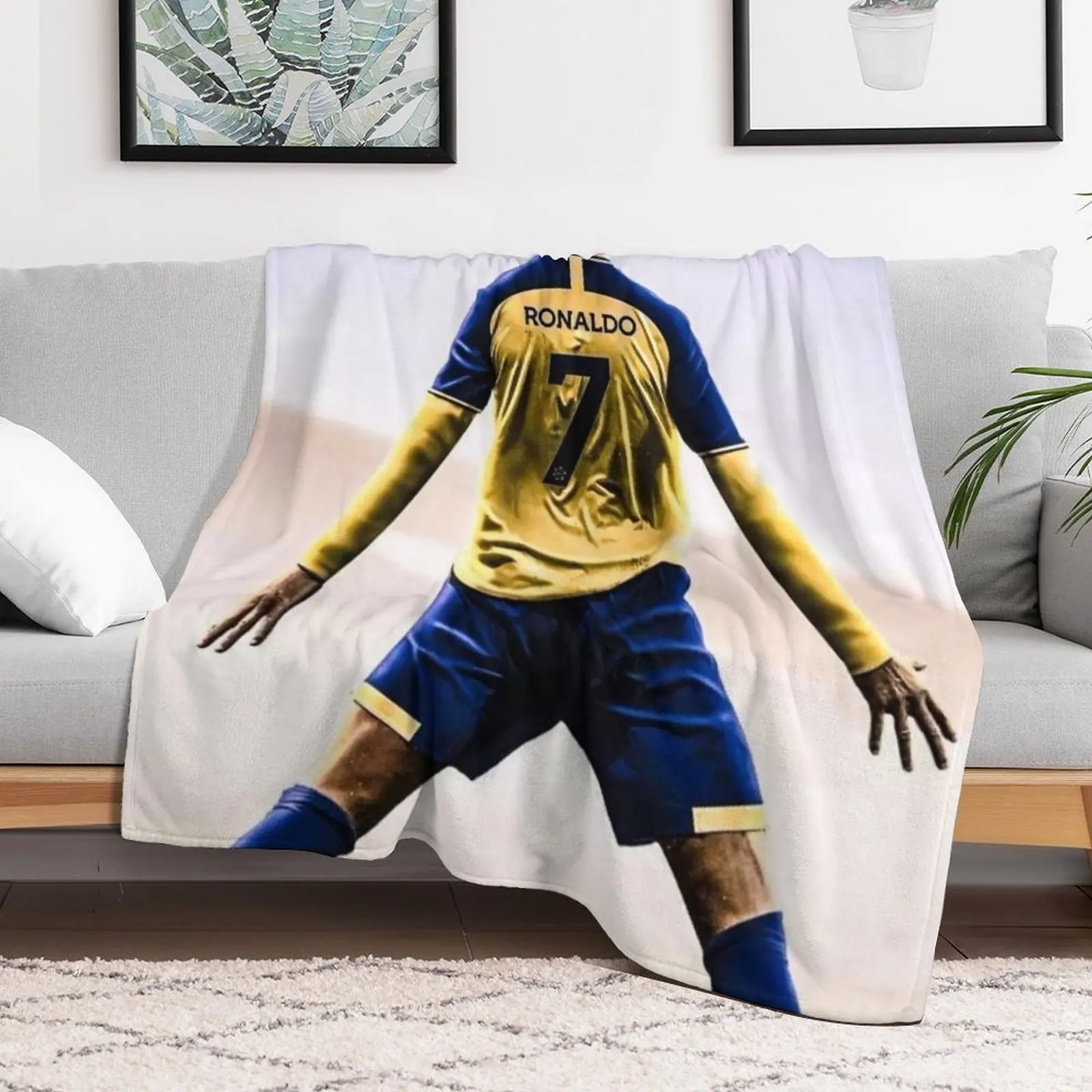 

CR7 Al Nassr New Throw Blanket Plaid on the sofa wednesday Shaggy Blankets