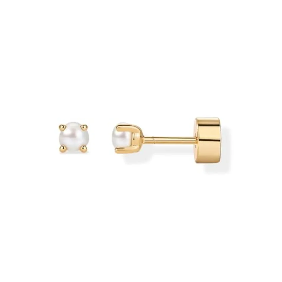 

14K Gold Plated 925 Sterling Silver Posts Mini Flat Back Earrings for Women Helix Cartilage Piercing Jewelry Dainty Cubic Zirco