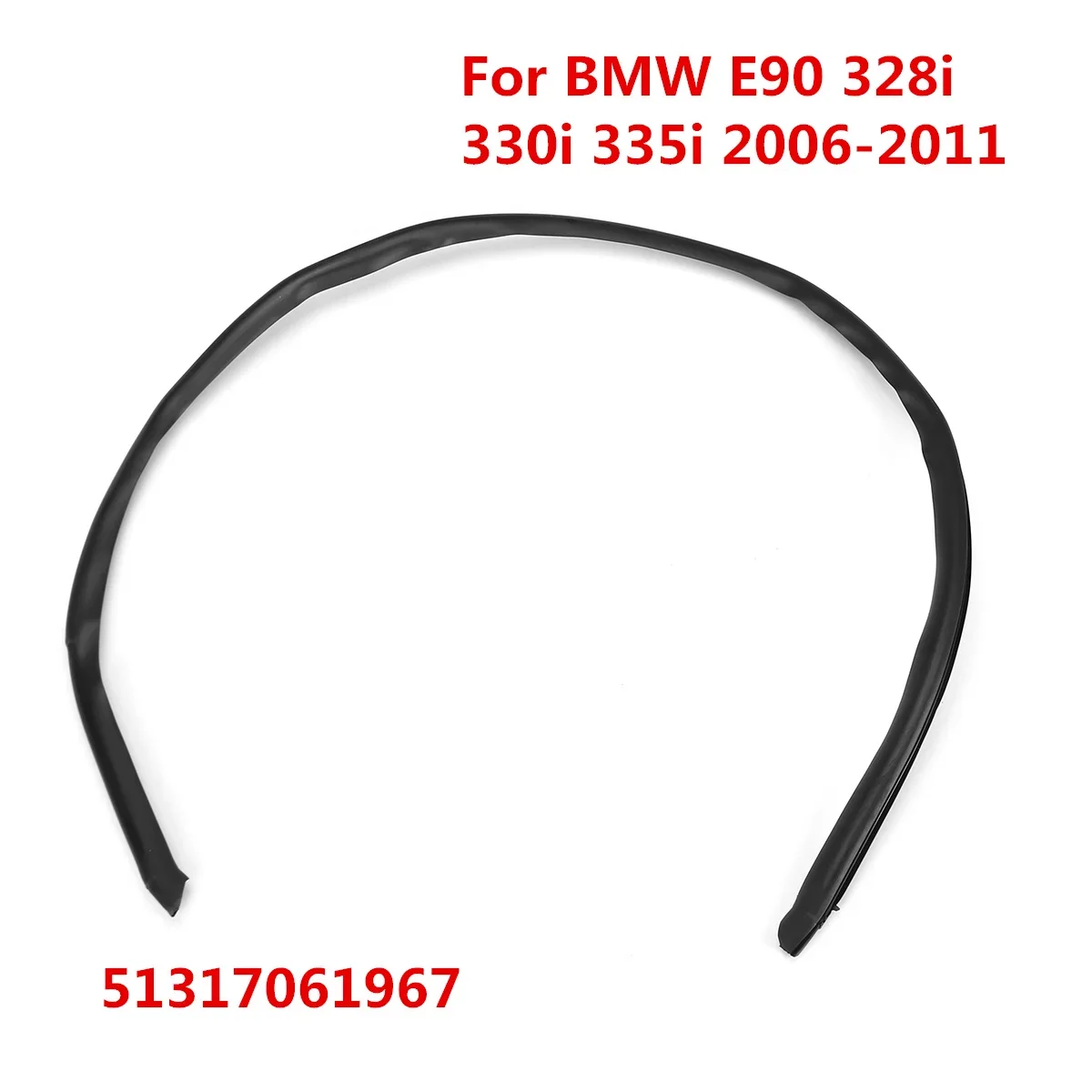 For BMW E39 525i 528i 530i 540i E46 325i 330i 328i E60 525i 530i 528i E90 328i Car Rear Windshield Upper Moulding Seal Strip