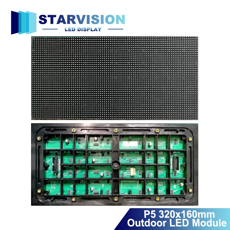 High Refresh P5 Outdoor LED Module 320x160mm Waterproof Full Color LED Display Panel