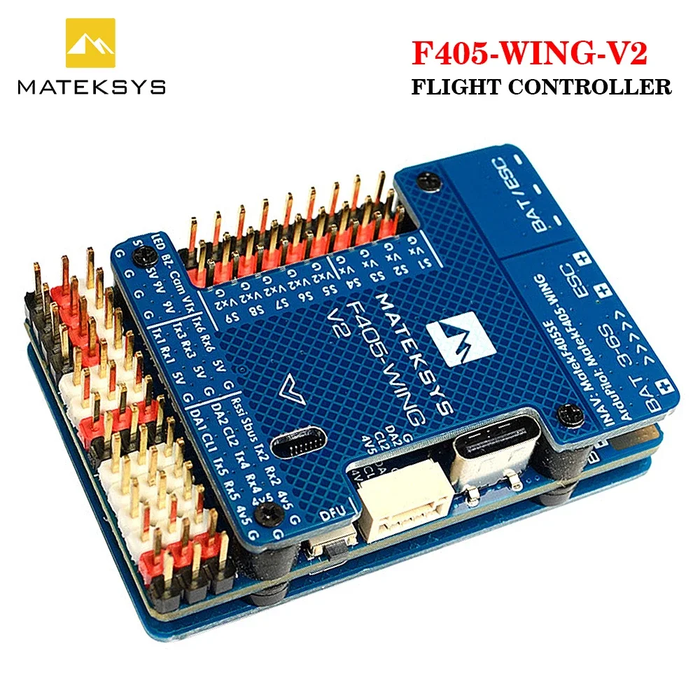 

MATEK Mateksys F405 WING V2 Flight Controller F405-WING-V2 FC Baro OSD Blackbox for RC FPV Drone