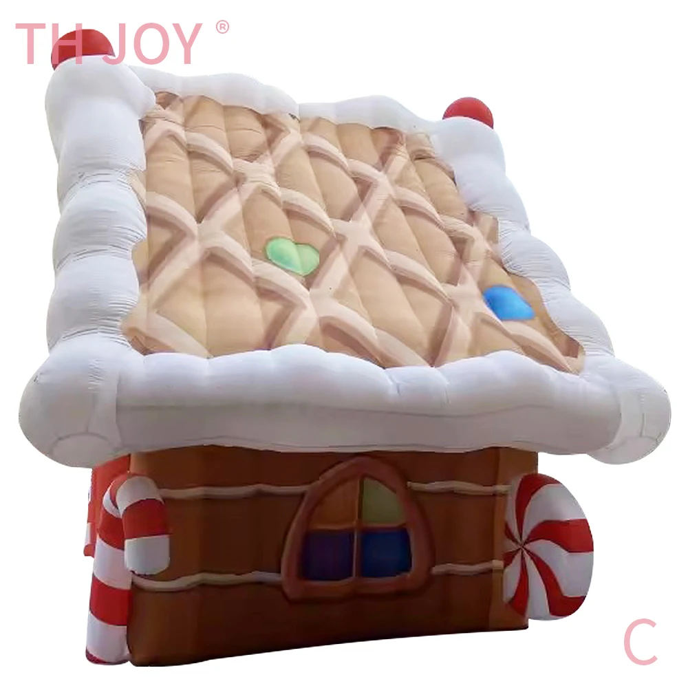 Schnelles Luftschiff zur Tür, 2025 aufblasbares Weihnachtsmann-Grotto, 3 x 3 m, maßgeschneidertes aufblasbares Weihnachtsmann-Zelt, Weihnachtshaus zur Dekoration