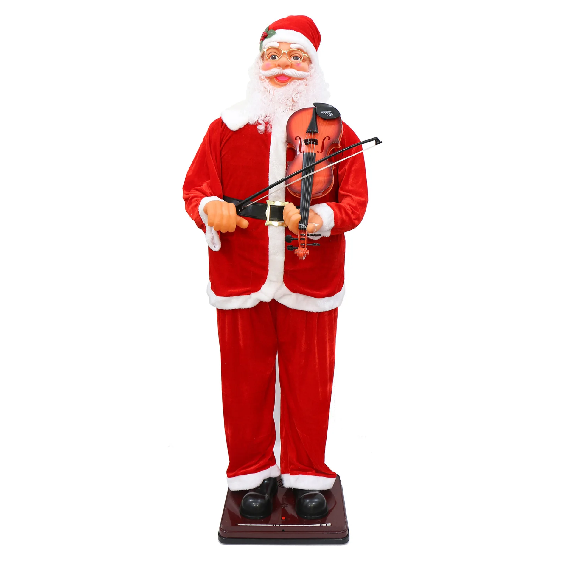 1.8m Singing and Dancing Santa Claus Christmas Decoration, Animated Welcome Display for Hotel & Mall Entrance