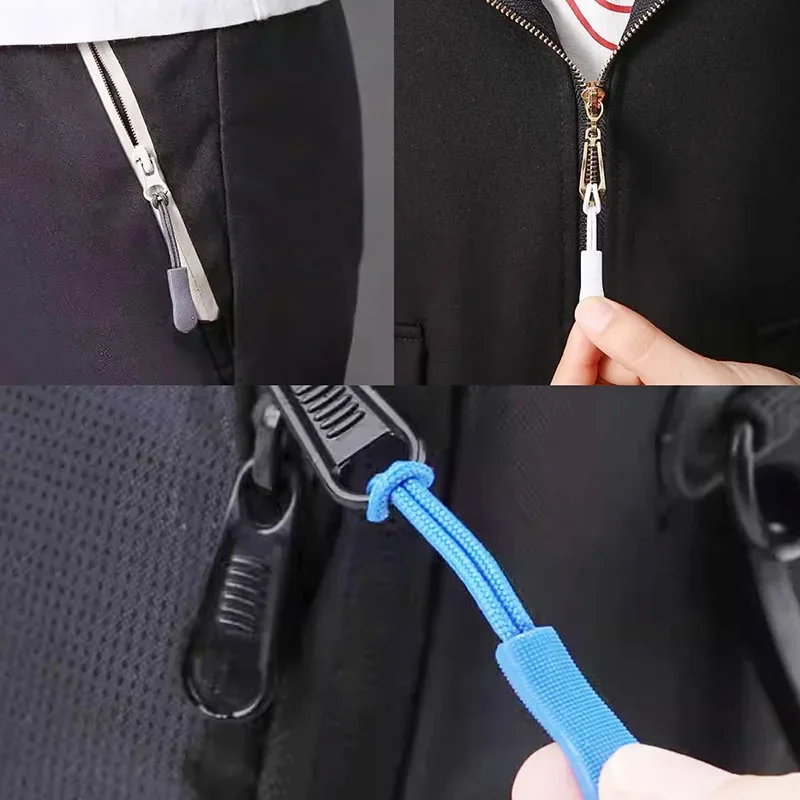 10szt Zipper Pull Puller End Fit Rope Tag Replacement Clip Broken Buckle Fixer Zip Cord Bag Suitcase Tent Backpack Zipper Head