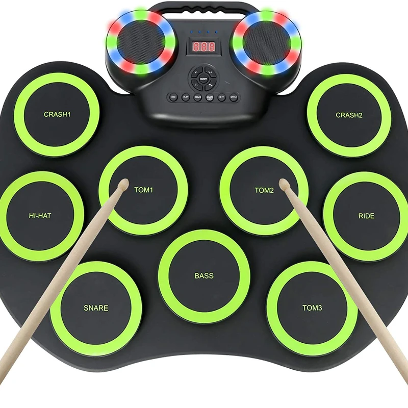 Midi Electronic Drums Musical Instrument Pad Silicone Percussion Electronic Drums Portable Elektronische Trommel Drum Module