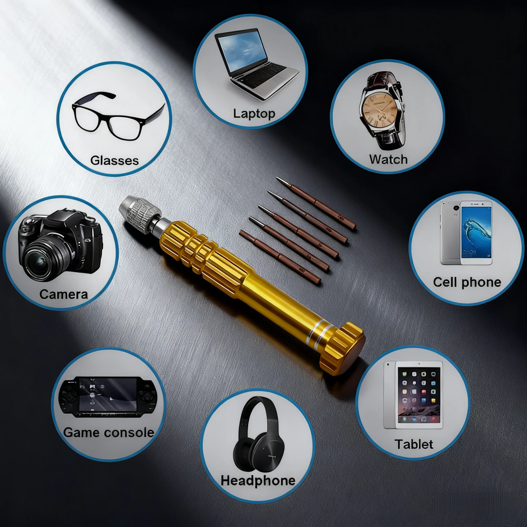 1 Set 5 in 1 Pisau Multifungsi Presisi untuk Perbaikan, Pembongkaran, Obeng Rumah Tangga, Tang, Peralatan Perawatan, Alat Pembongkaran