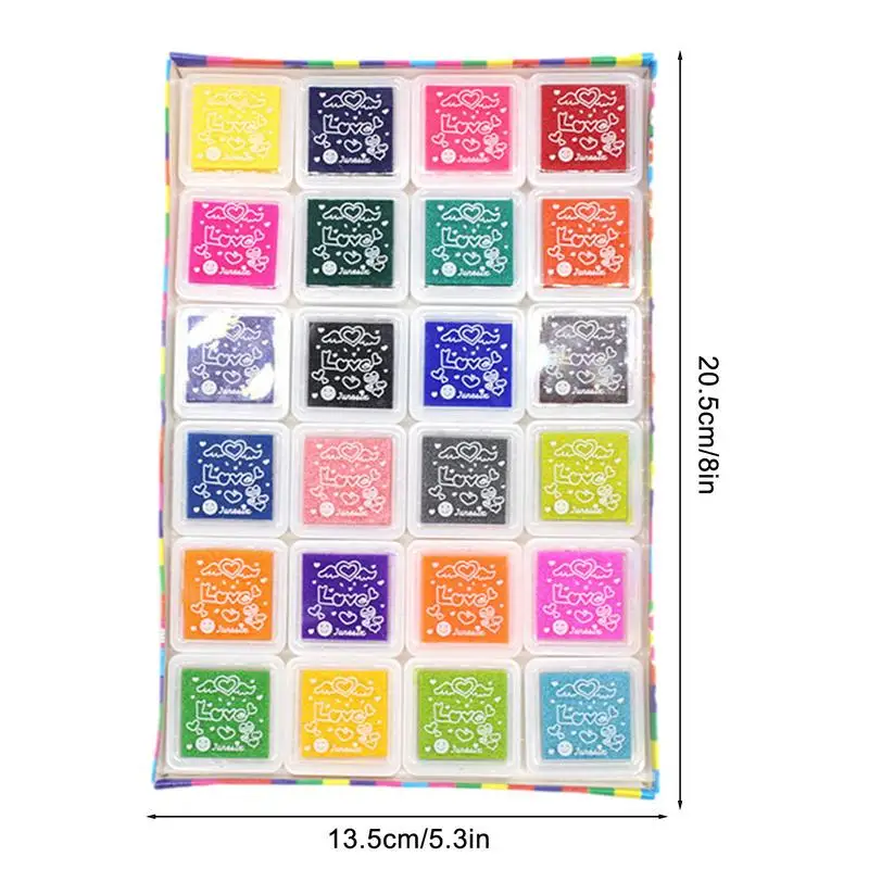 Fingerprint Ink Pad Durable Ink Pad Set Ink Pads For Rubber Stamps Kids Toddlers Adults Colorful Stamps Partner DIY Color Ink