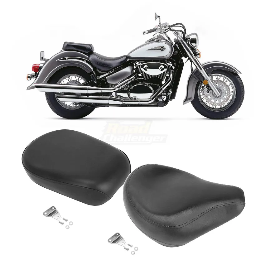 2ks pu kůže černá přední zadní motocykl Seat pro yamaha vstar 400 650 XVS 400 XVS 650 1998-2012 měkké vodotěsný částí