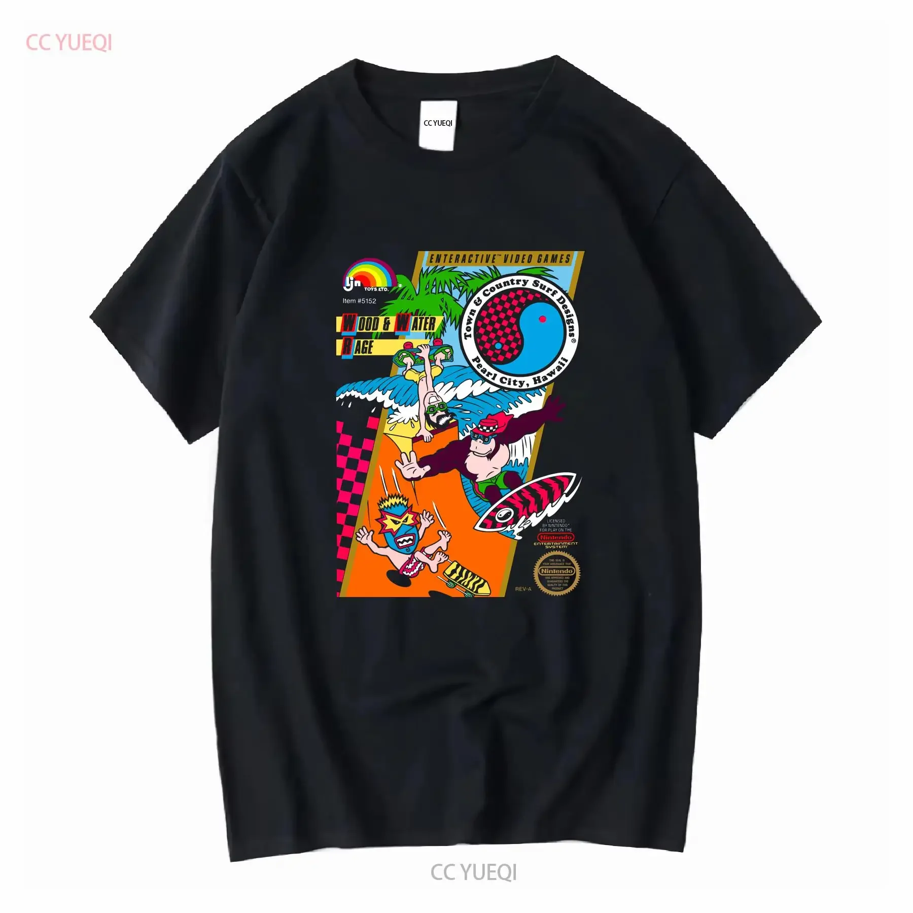 T C Town and Country Surf Designs Réplica vintage de camisa de videogame mangas compridas ou curtas vintage lavado unissex macio