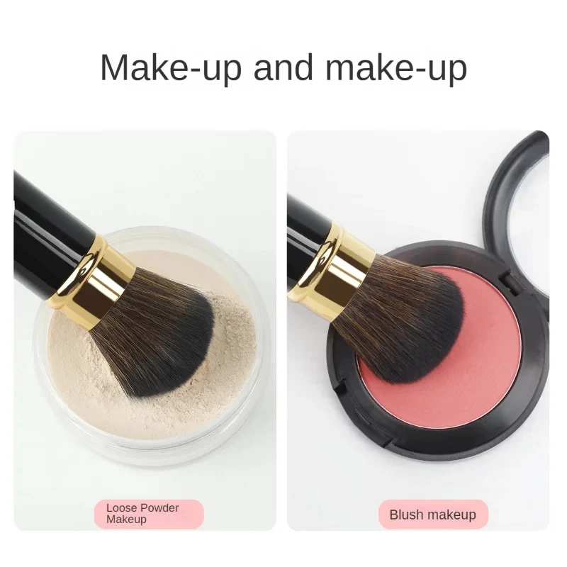 Quality Portable Mini Retractable Blush Brush Soft Loose Powder Foundation Makeup Brush Multi Functional Nail Beauty Makeup Tool