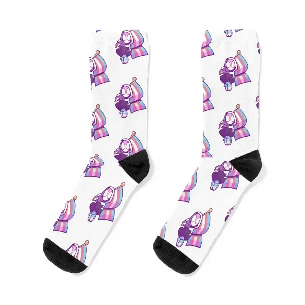 

Gwen Stacy Trans Pride Socks new in's loose Ladies Socks Men's