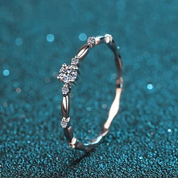 D Color VVS1 Moissanite Ring for Women Wedding Fine Jewely with Certificete 925 Sterling Sliver Engagement Rings Gifts