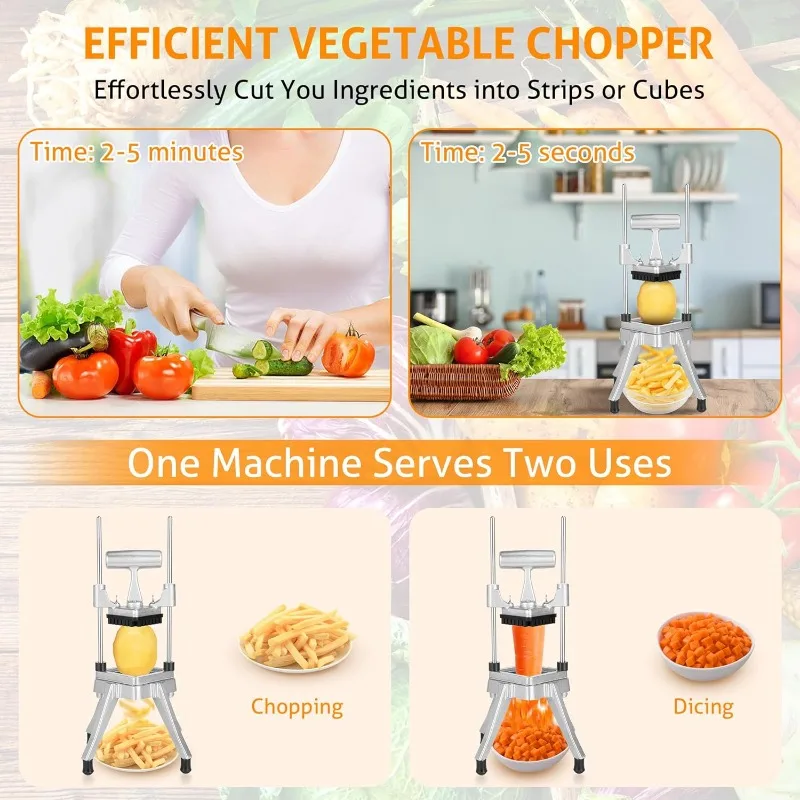 Vegetable Chopper Commercial Veggie Chopper Dicer Commercial Onion Chopper Dicer Potatoe Cutter Stainless Steel Fruit