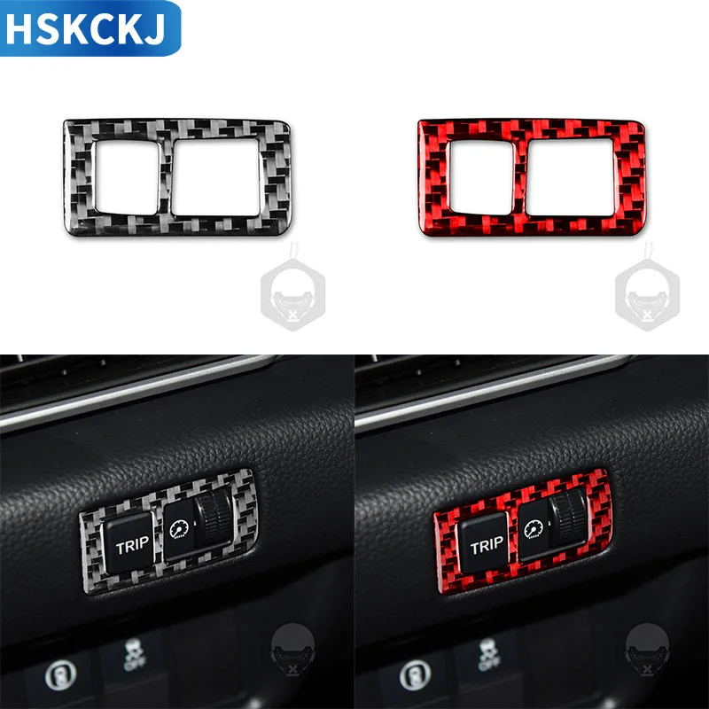 

For Honda Accord 2018 2019 2020 2021 Real Carbon Fiber Dashboard Buttons Cover Trim Interior Accessories Car Styling Decoration