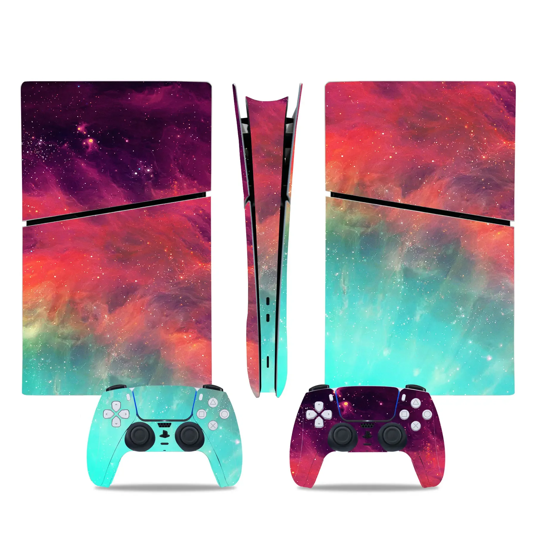 สำหรับ PS5สติกเกอร์ติดผิวแบบดิจิตอลแบบบางสติ๊กเกอร์ติดผิวไวนิลเต็มตัวสำหรับคอนโซลและคอนโทรลเลอร์รุ่นดิจิทัล PS5