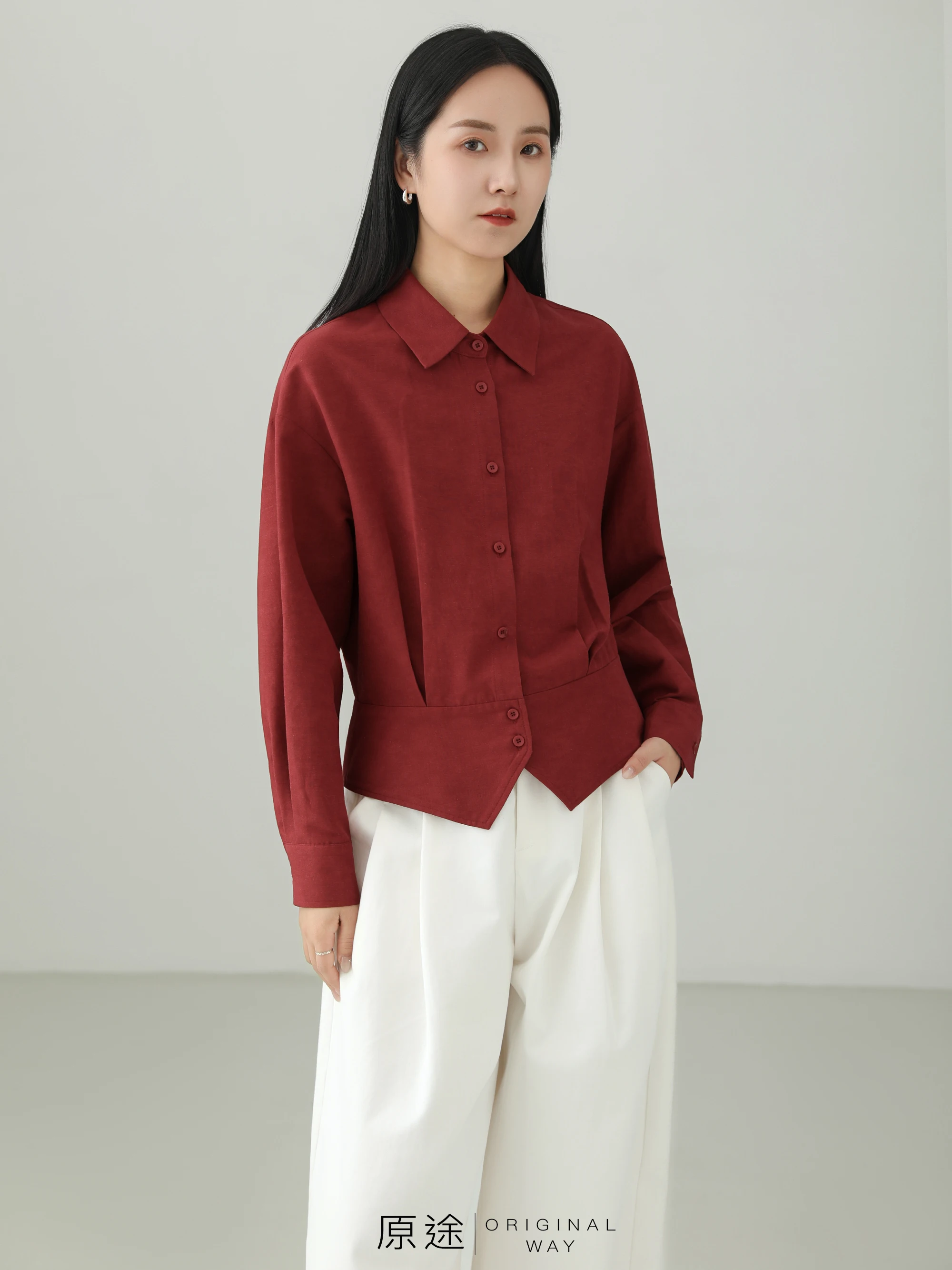 

Linen Artistic irt Women's Faionable Spring Summer New Sle Small Size Literary Top Breathable Long Sve ...