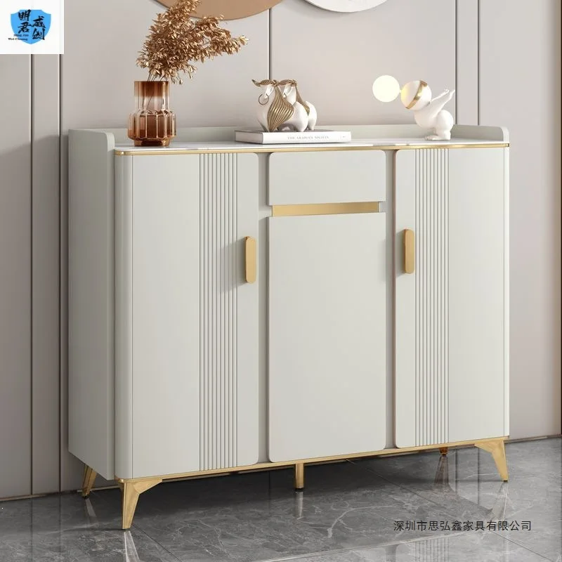 Yjq light luxury rock slab shoe cabinet for home use, simple modern shoe cabinet, Italian porch cabinet