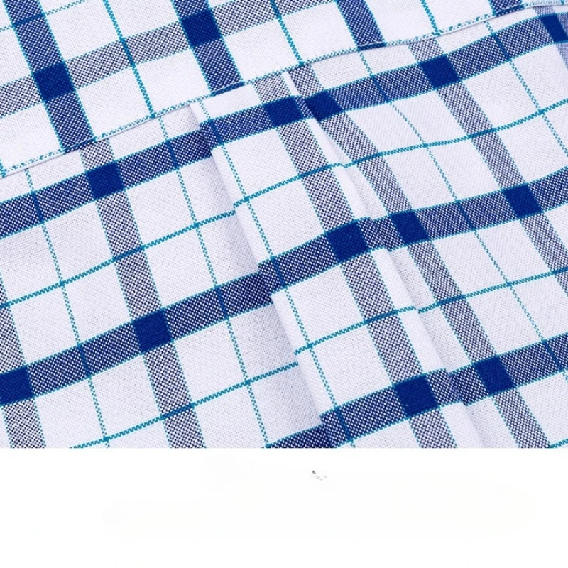 7XL 100% Cotton Oxford Man Shirts Short Sleeve Stripes Solid Color White Shirt Man Short Sleeve Shirts for Men Casual Business