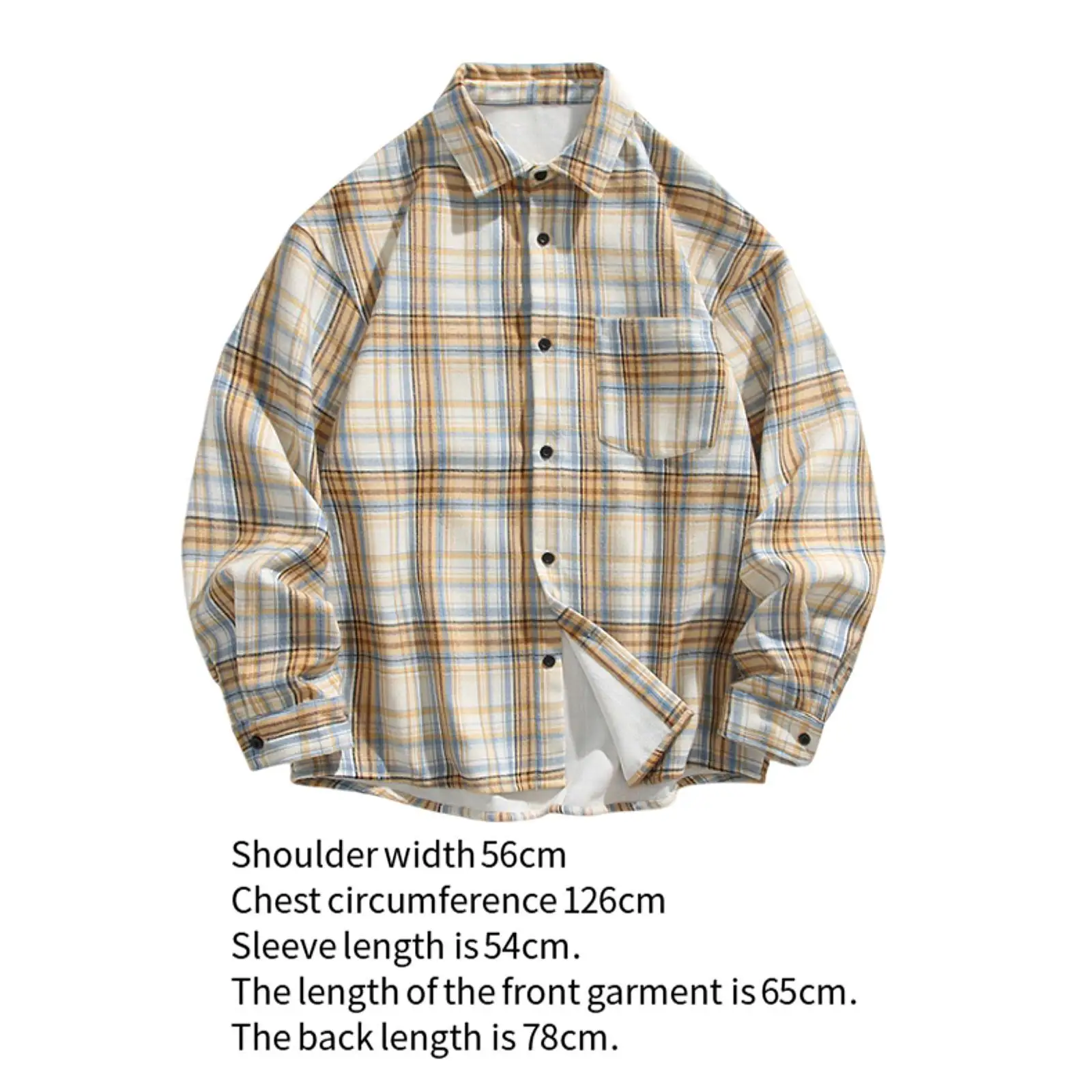 النساء الرجال قميص صالة سترة قصيرة أفخم بطانة لينة طويلة الأكمام قميص زر أسفل قميص منقوشة لخريف شتاء العمل في الهواء الطلق #6