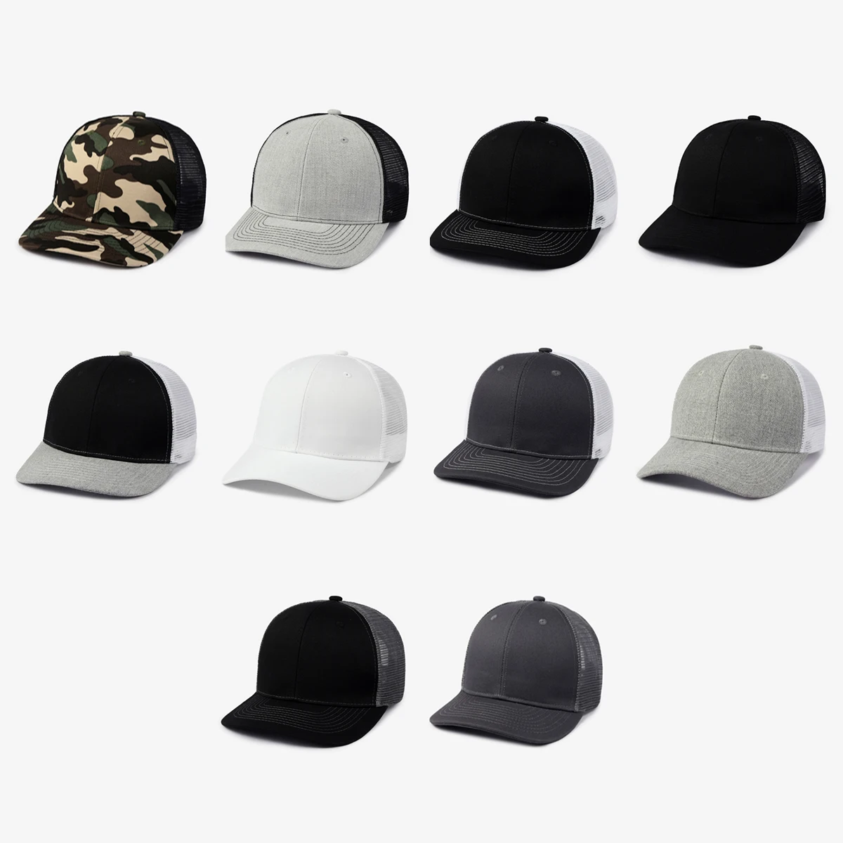 Trendy multi-color mesh baseball cap for summer outdoor sun 