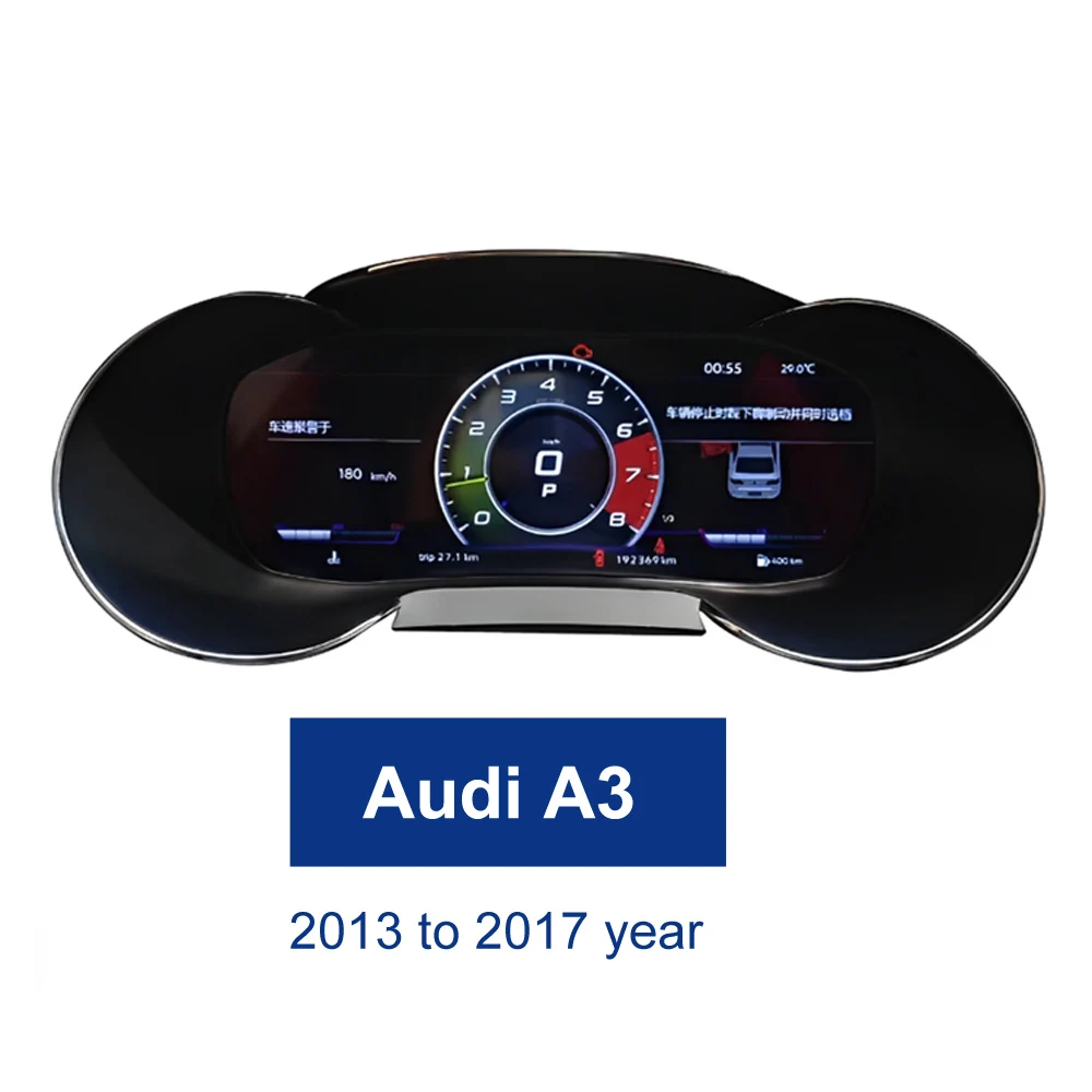 

For Audi A3 Digital LCD Dashboard Virtual Cockpit Cluster Speedometer Instrument 2013 to 2017 year