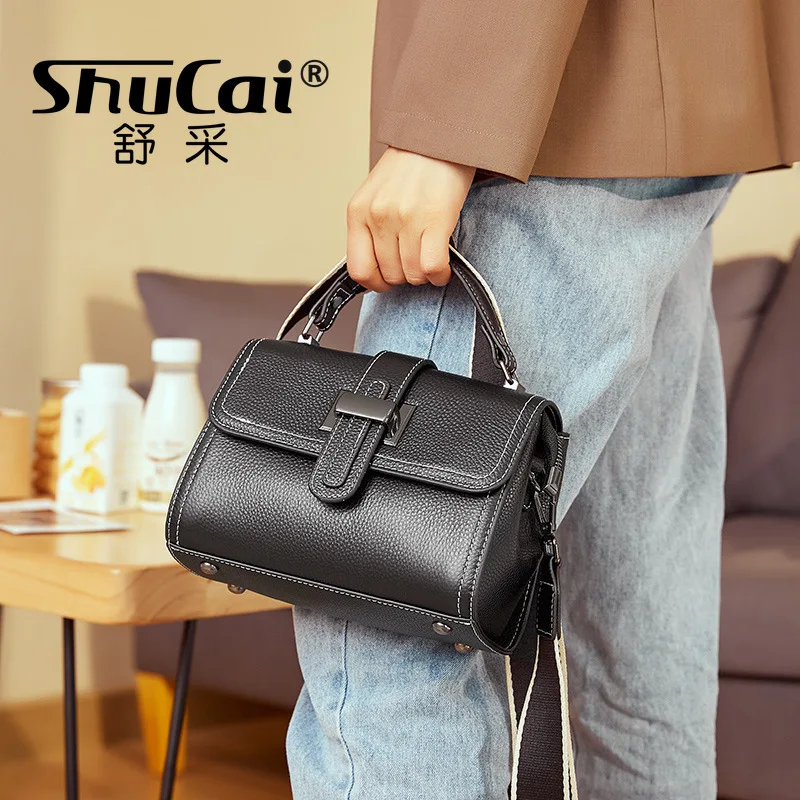 Genuine Leather Bags Fashion Female Summer Small Crossbody Leather Women\'s Bags Single Shoulder Tote Small Square Bag