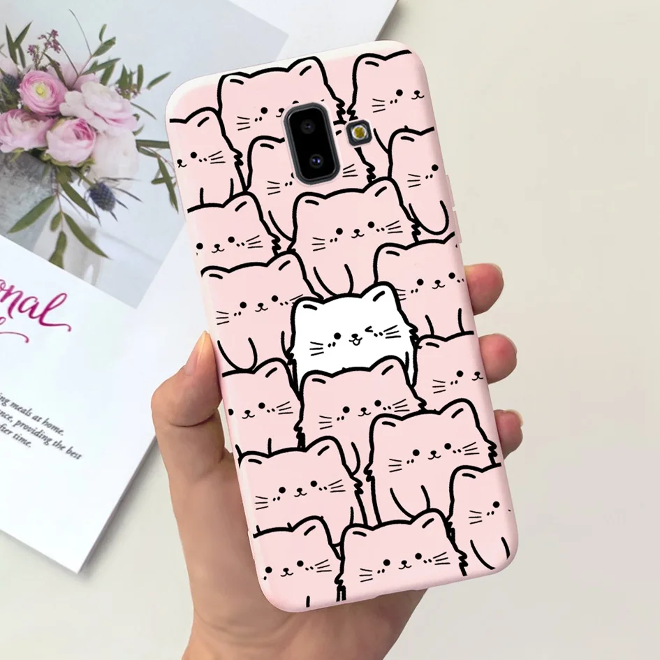 For Samsung Galaxy J4 J6 Plus 2018 Case Popular Flower Soft Silicone Phone Back Cover For Samsung J6Plus J4Plus J610F J415F Capa