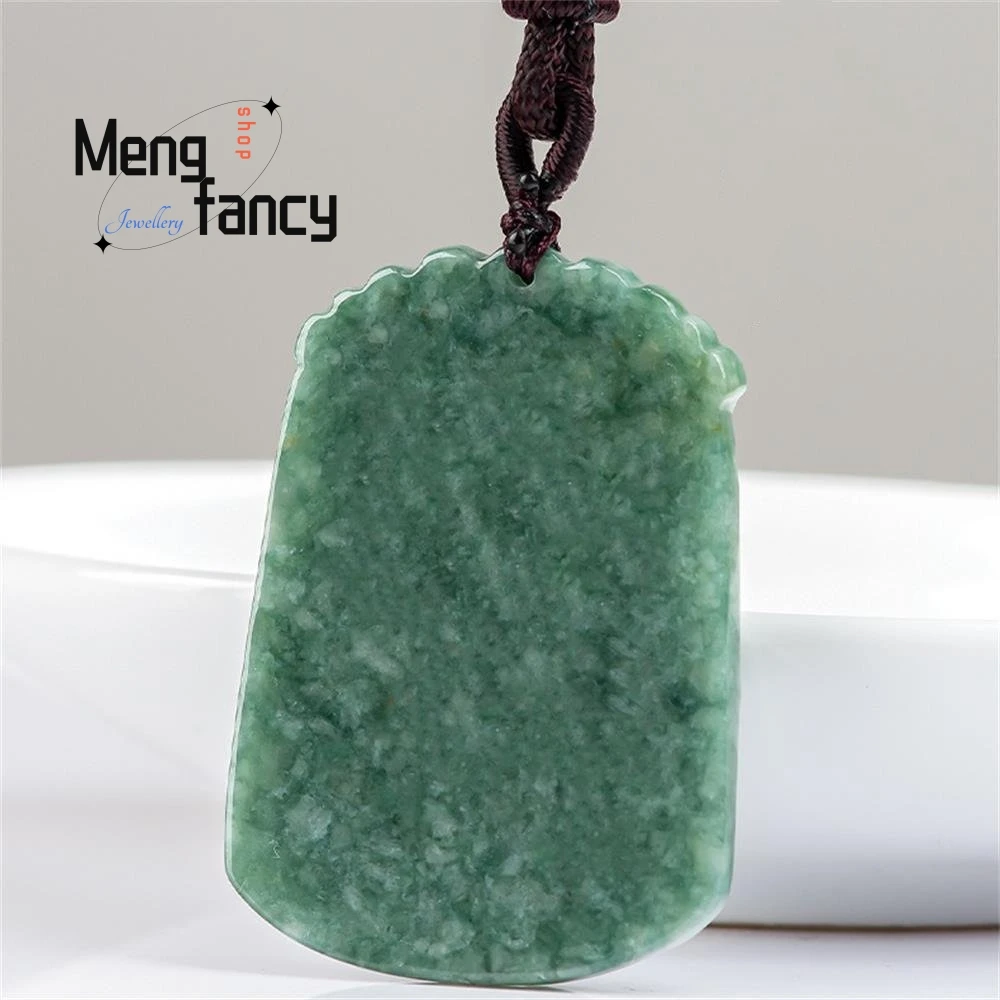 Natural Jadeite Zodiac Pendant Charms Fashion Engraver Fine Jewelry Amulet Mascots Men Women Luxury Couple Souvenir Holiday Gift