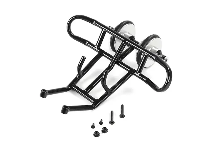 Integrierte Einzel- und Doppelräder aus Metall mit Kollisionsschutz hinten für 1/5 ROFUN HPI BAJA