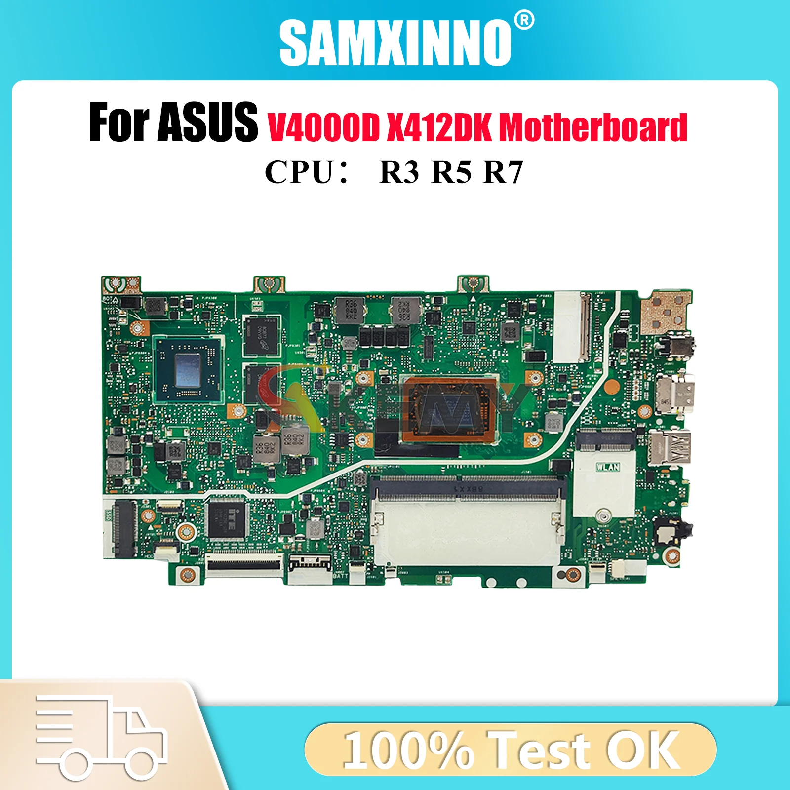 

X412DK Laptop Motherboard For ASUS VivoBook X412D X412DK V4000d Notebook Mainboard With R3 R5 R7 CPU 100% tests OK fast shipping