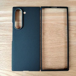 HKNA balck case for Samsung Z Fold 6 Kevlar Aramid Carbon Fiber Geometric lightweight Anti-Scratch Non-Slip Matte Fold6 XH10T12