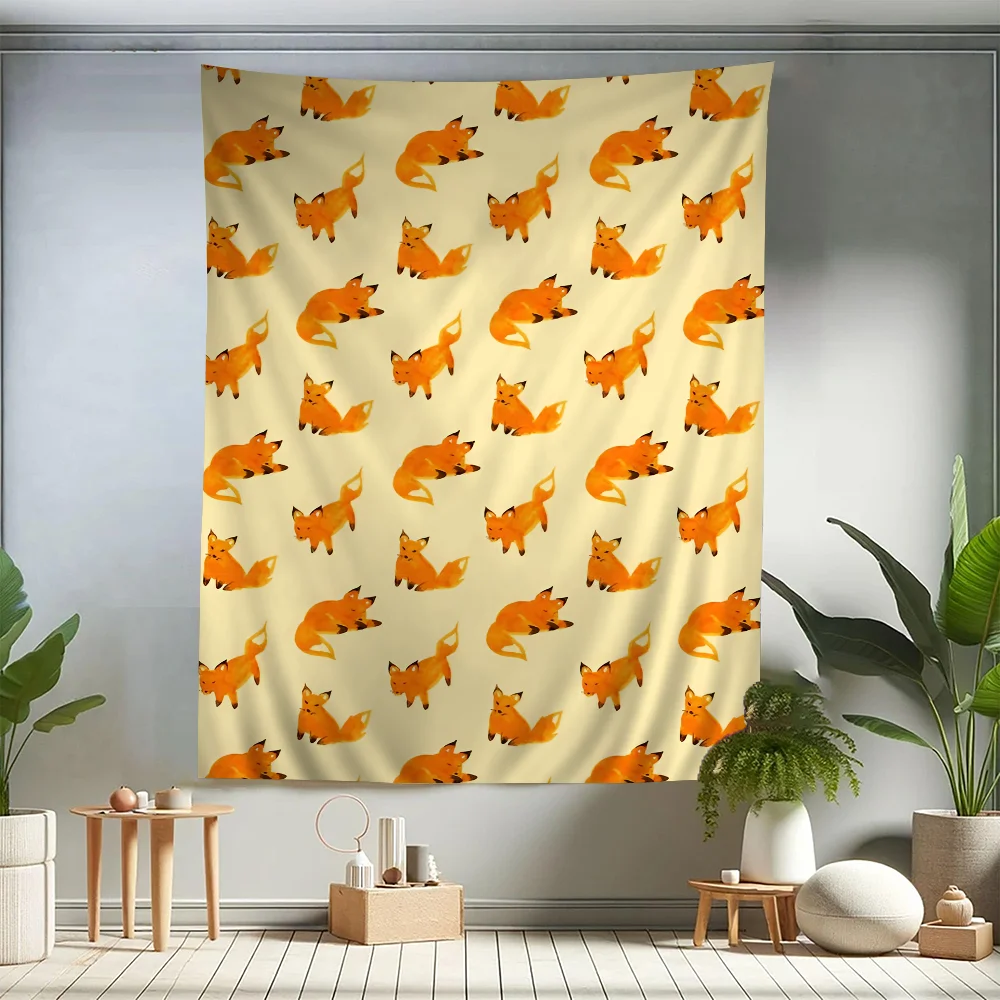 Cut Foxes Hippie Wall Hanging Tapestries For Living Room Home Dorm Decor Art Home Decor