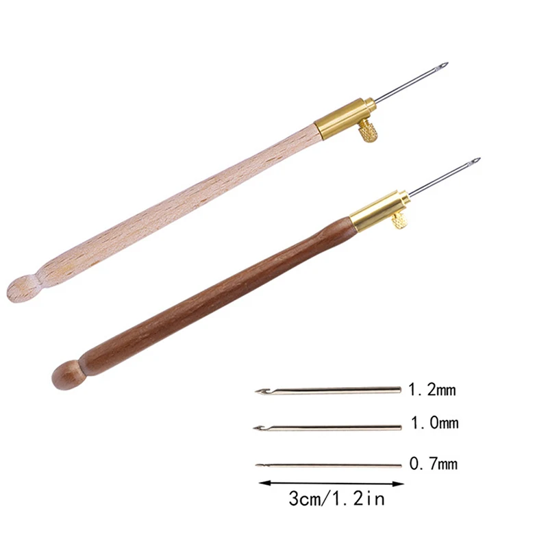 1set French embroidery crochet DIY hand cross stitch cotto crochet 3 needles